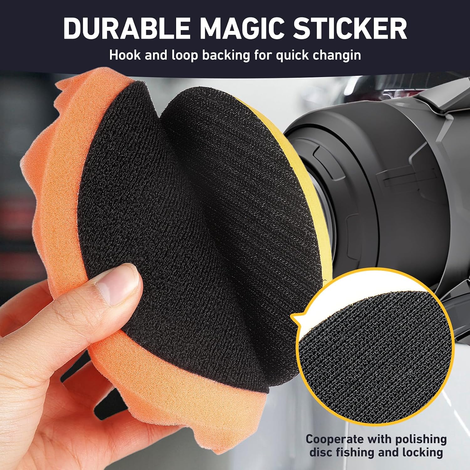 Detalle de Autolock HFPGP5C-001 5-Inch Buffing Pad Kit, 7-Piece Wool and Foam