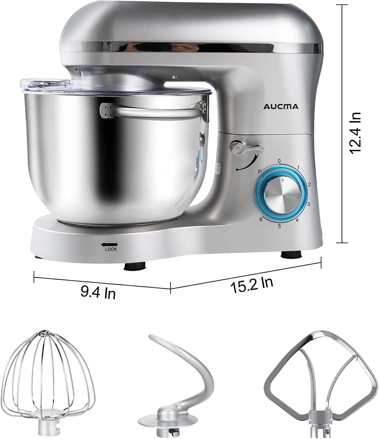 Thumbnail 3 de Aucma Stand Mixer 6.5-Qt