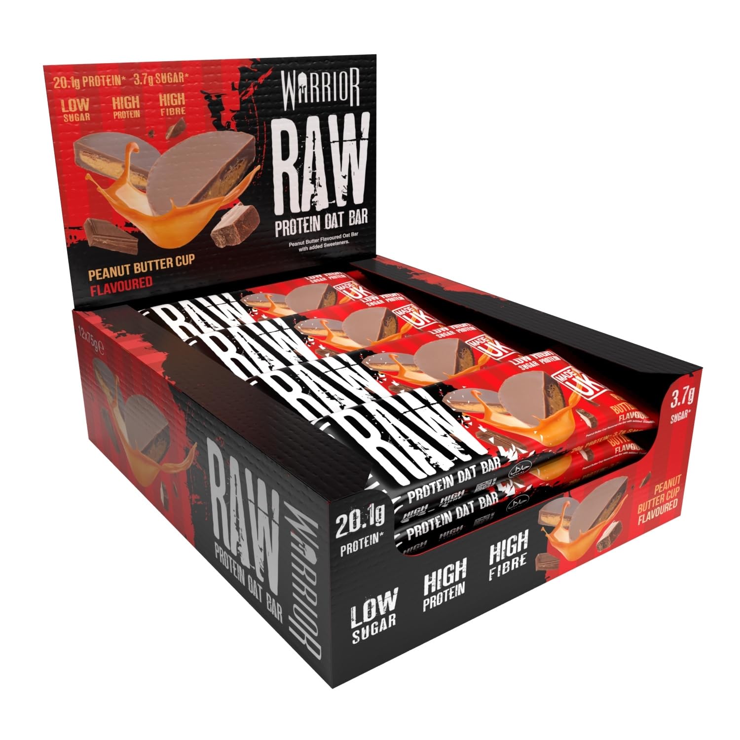 Thumbnail 6 de Warrior Raw Proteinriegel 12 x 75 g – ballaststoffreich & proteinbetont