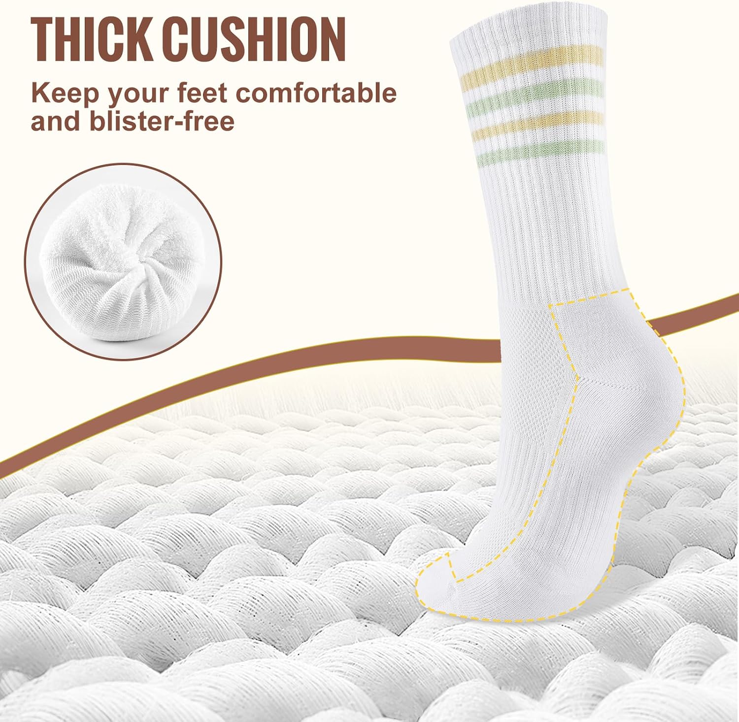 Thumbnail 5 de Niorasen Chaussettes Tennis Femmes 6 paires