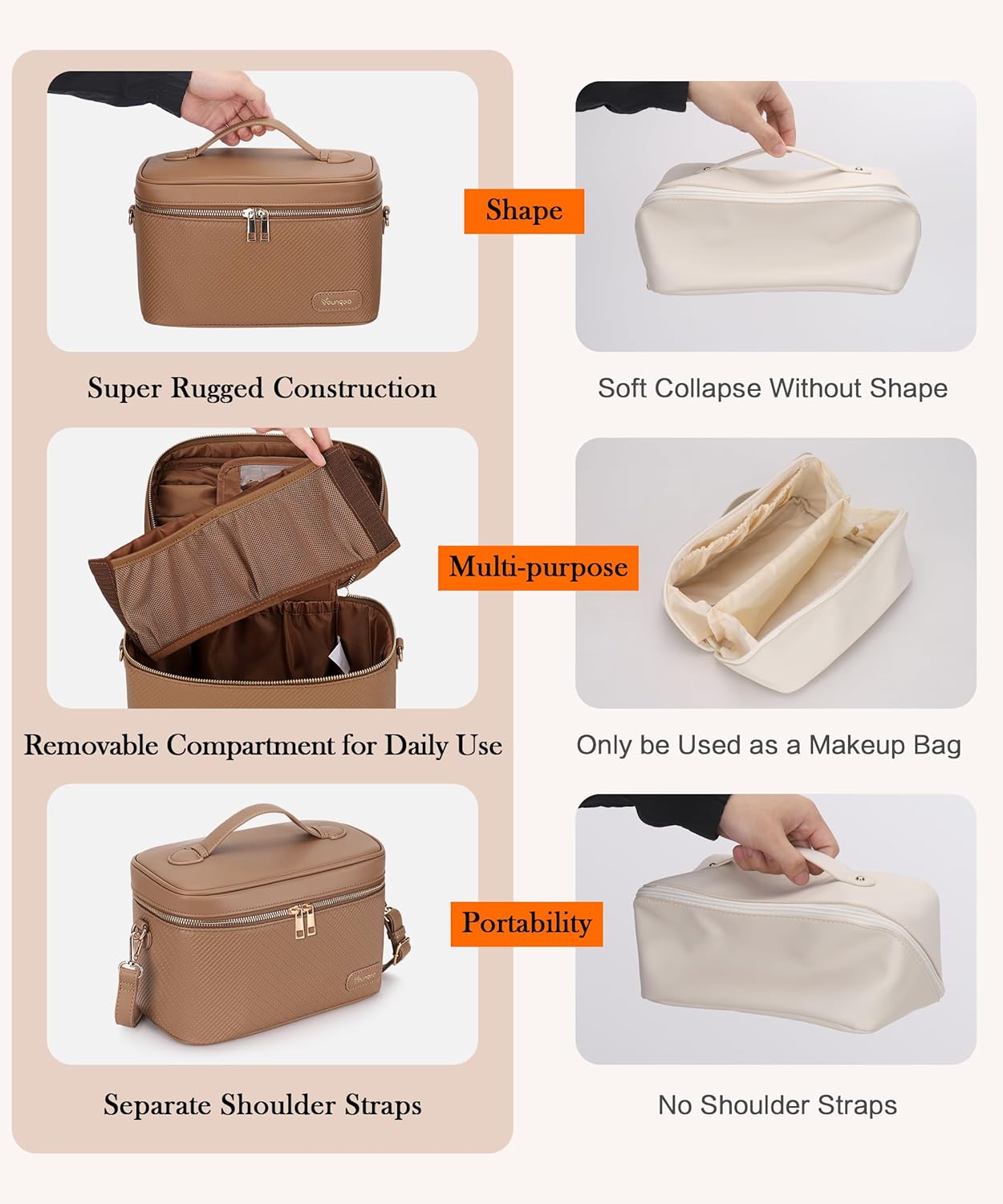 Thumbnail 6 de Youngoa Large Makeup Bag 26 x 17 x 14 cm
