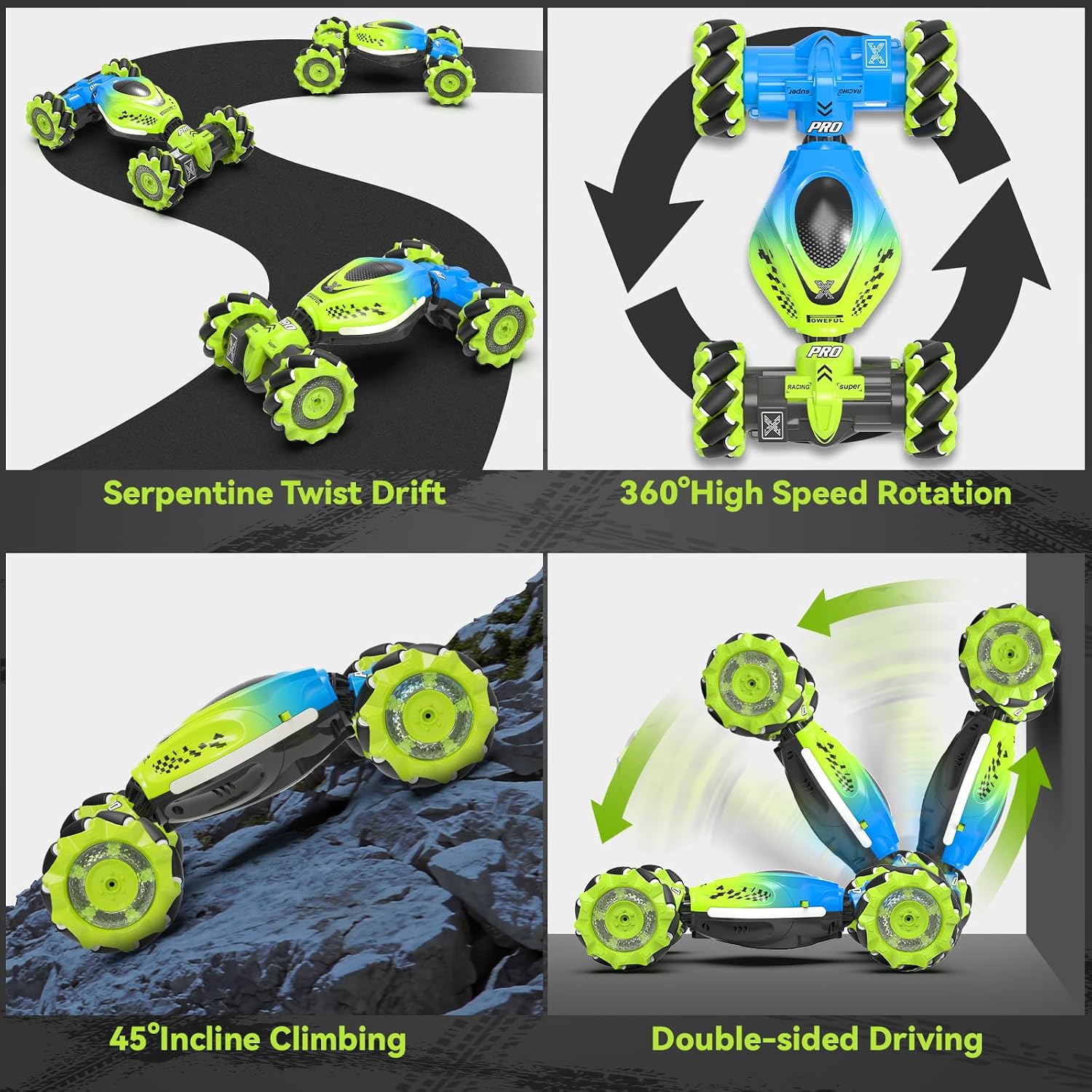 Detalle de Dysaim Gesture RC Car: Hand-Controlled Stunt Car for 6–12 Year Olds