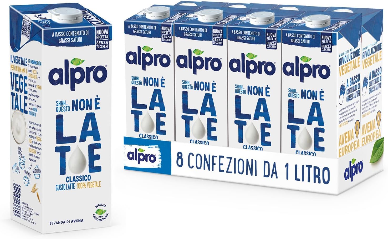 Thumbnail 6 de ALPRO QUESTO NON È LATTE - Bevanda all'avena Light, gusto Latte, 8 confezioni x 1 L