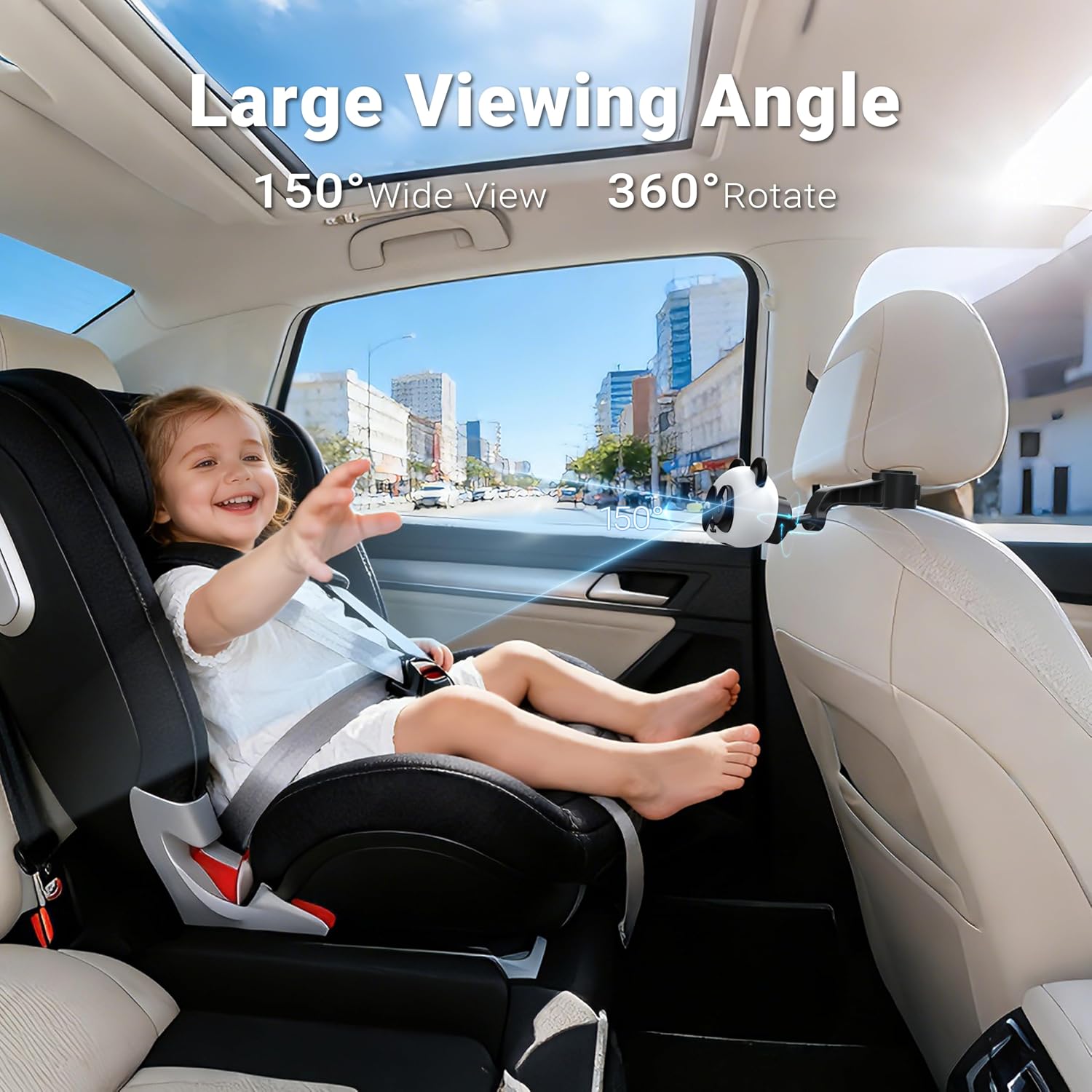 Thumbnail 5 de MINIX CA520 Wireless CarPlay Baby Car Camera for iPhone – 1080P Rear Seat Monitor with Night Vision