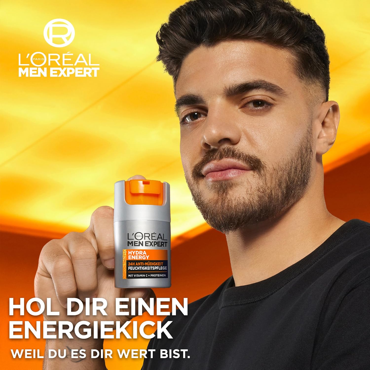 Detalle 2 de L'Oréal Men Expert Pflegeset gegen müde Haut für Männer – Serum + 24H Anti-Müdigkeit Feuchtigkeitscreme (30 ml + 50 ml)