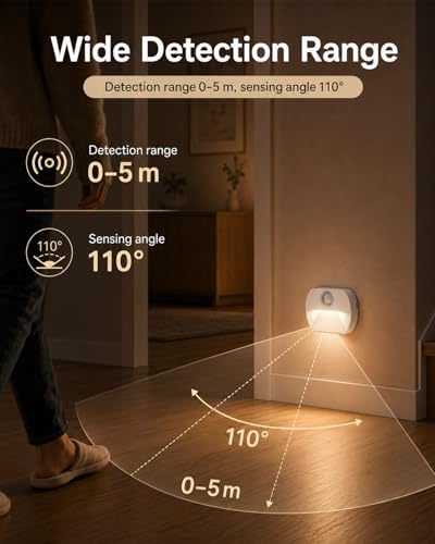 Detalle de AdalyRoma Luz Nocturna LED con Detector de Movimiento (4 Unidades)