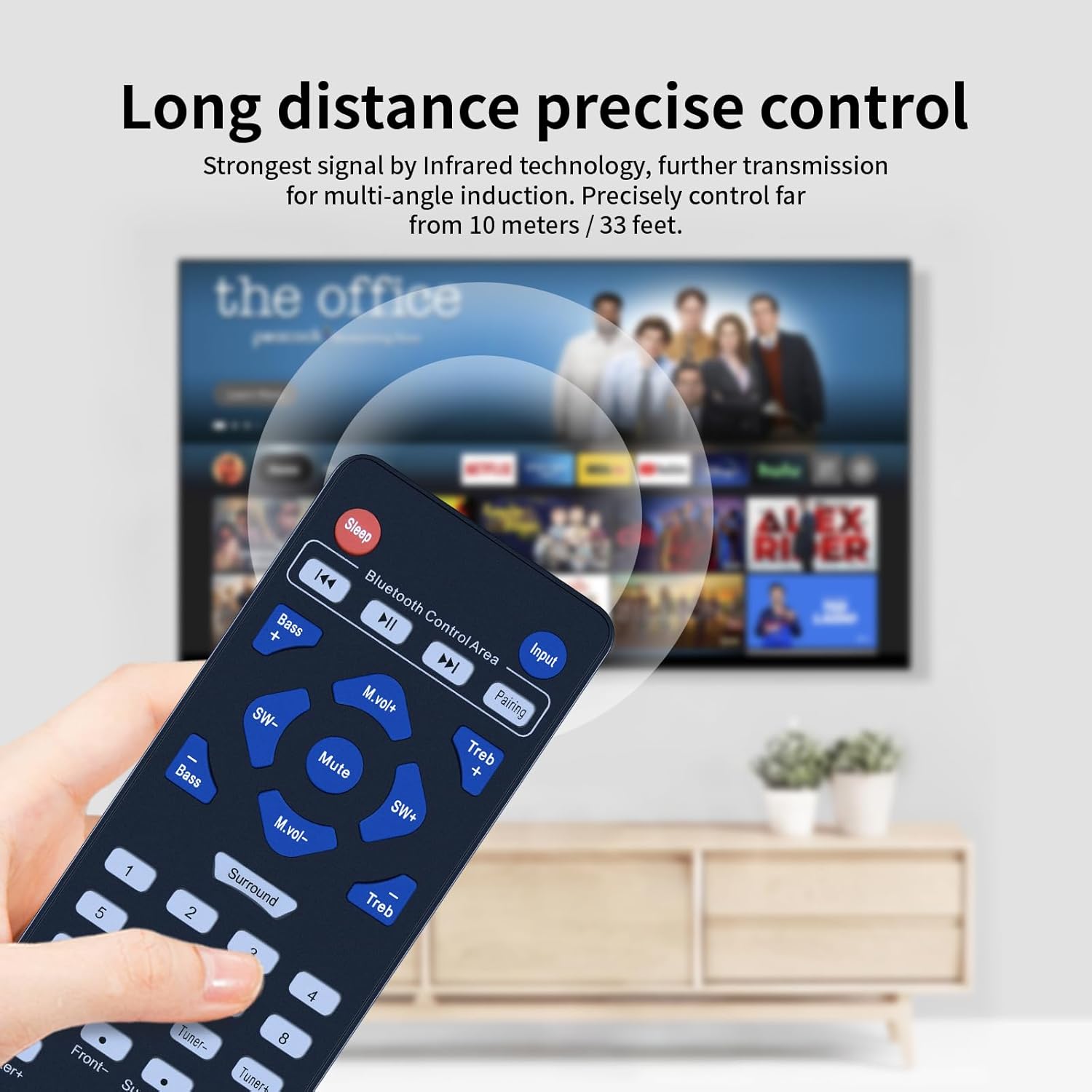 Thumbnail 4 de TCNOUMT replacement PFA540BT remote control for PYLE wireless Bluetooth home theatre receivers