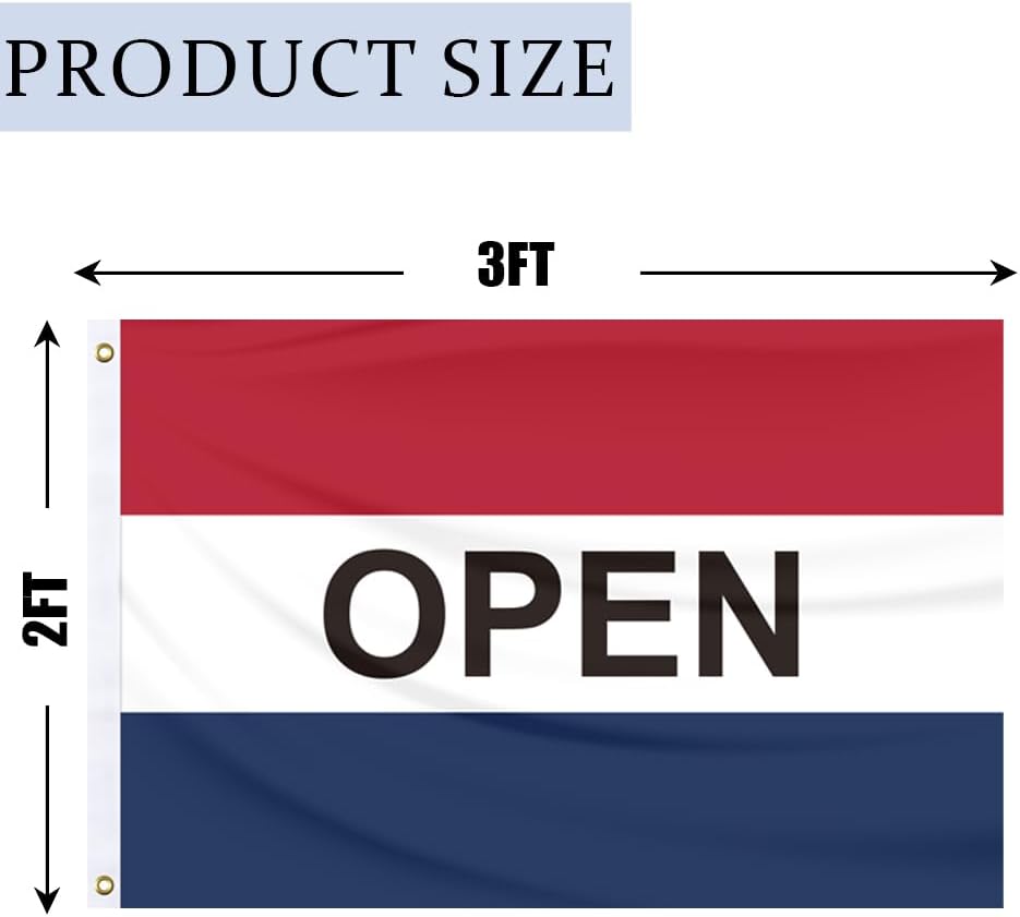 Detalle 2 de Open Business Flag 2x3 Feet