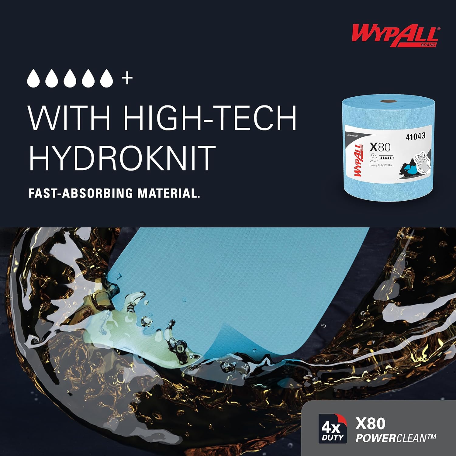 Thumbnail 4 de WypAll PowerClean X80 455 Sheets Wipes 🧻