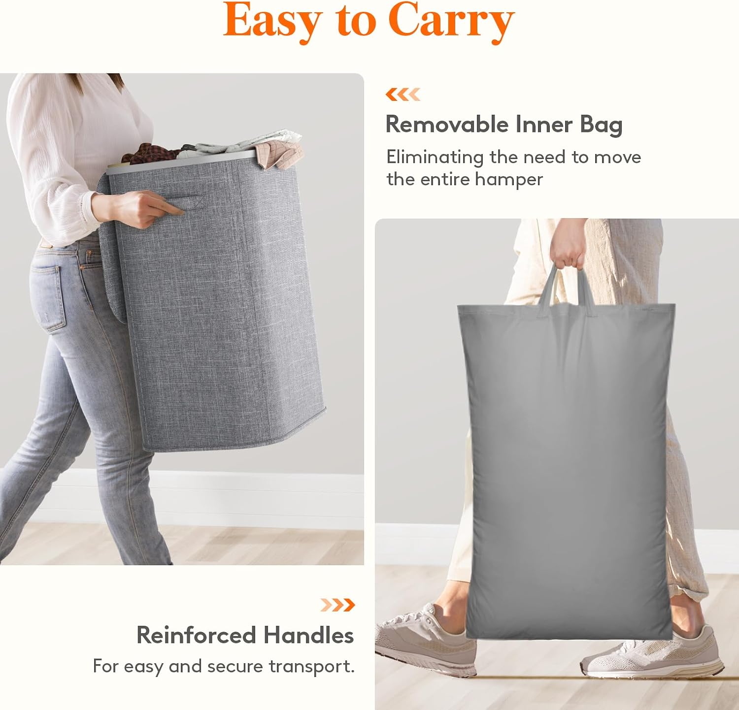 Thumbnail 6 de Lifewit 85L Large Laundry Basket with Lid – Foldable, Durable with Removable Inner Bag