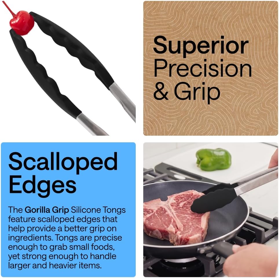 Detalle de GORILLA GRIP Kitchen Tongs 7" & 9