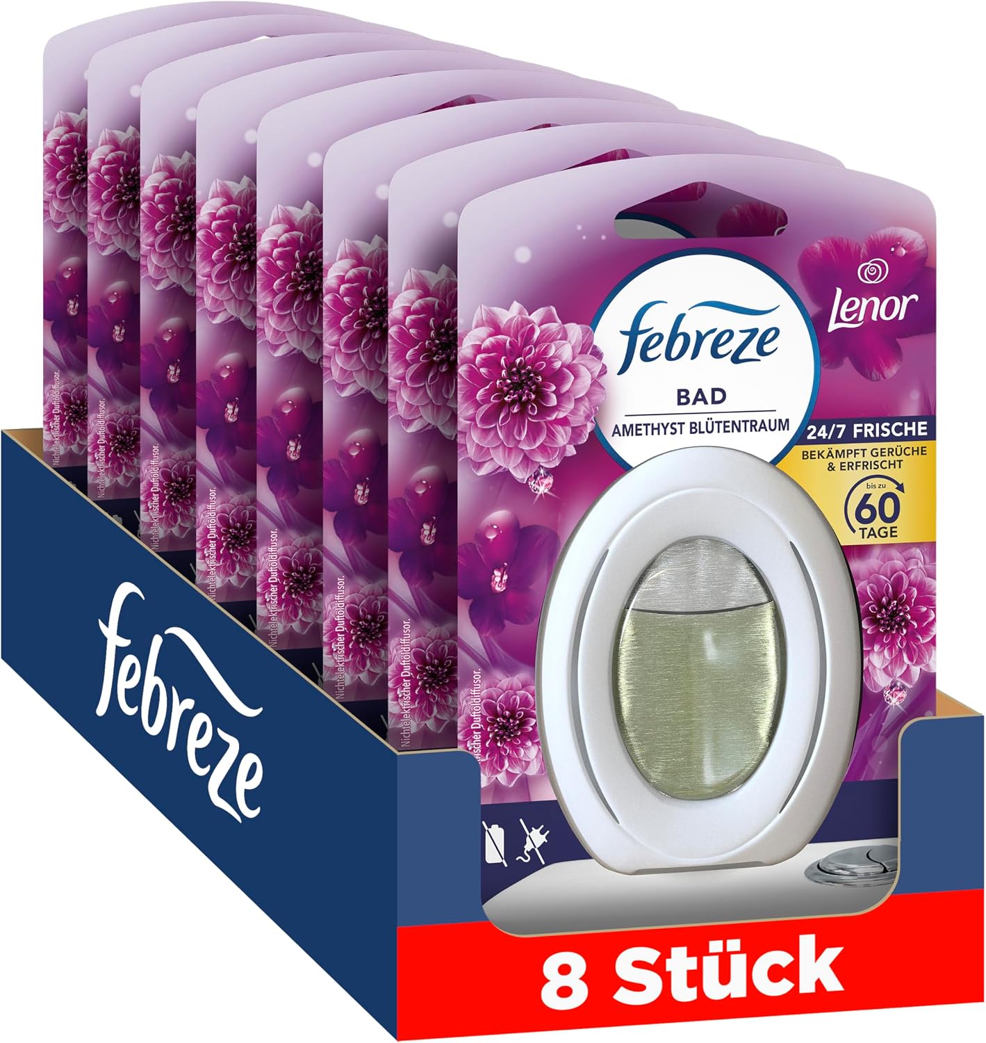 Thumbnail 6 de Febreze Bad Lufterfrischer 8x – kontinuierliche Geruchsbekämpfung & 24/7 Frische im Bad