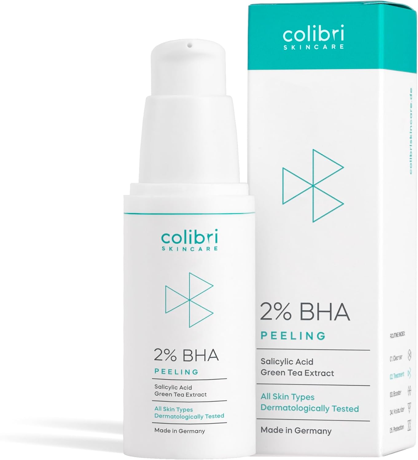 Detalle 2 de colibri skincare 2% BHA PEELING – Gel exfoliant à l’acide salicylique (100 ml)