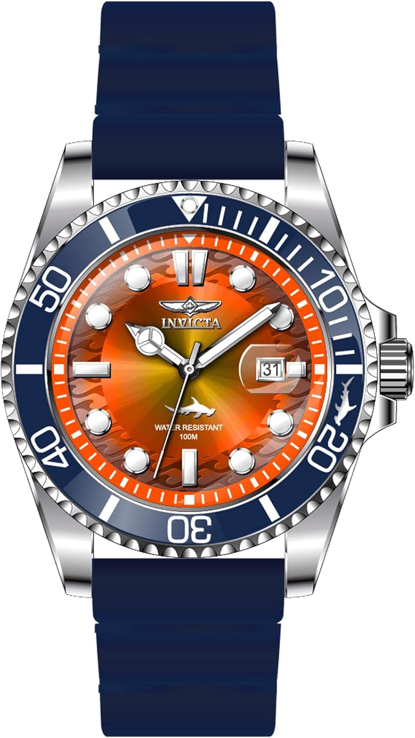 Thumbnail 3 de Invicta Pro Diver Homme Montre à quartz en acier inoxydable, 43 mm – cadran bleu