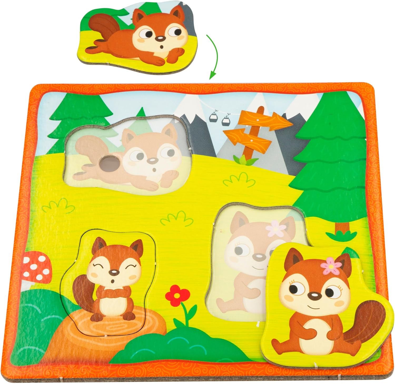 Thumbnail 2 de Liscianigiochi 92727 Montessori Baby Box Puppies – taktile Box mit Selbstkorrektur-Schablonen