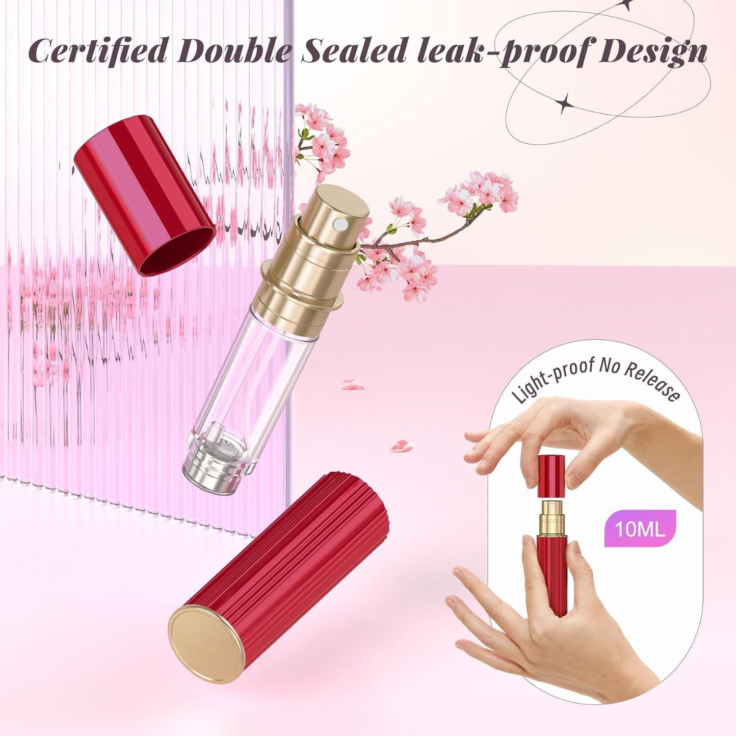 Thumbnail 5 de TLTWHS Refillable Perfume Atomiser 10ml Portable Travel Spray Bottle for Women & Men 💄