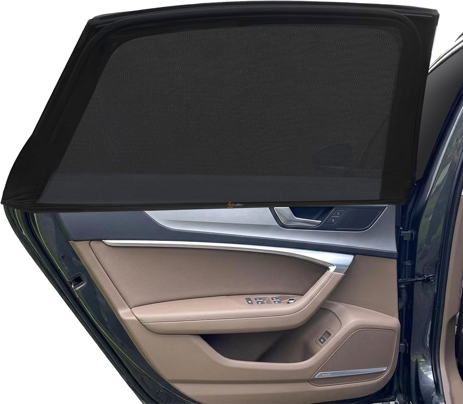 Detalle de EcoNour Car Window Screens for Camping (Pack of 2) – 16"x30" Medium, 100% Bug/UV Protection
