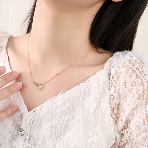 Thumbnail 2 de Meissa Collier Coeur Infini Femmes Zircon Cubique Plaqué Or