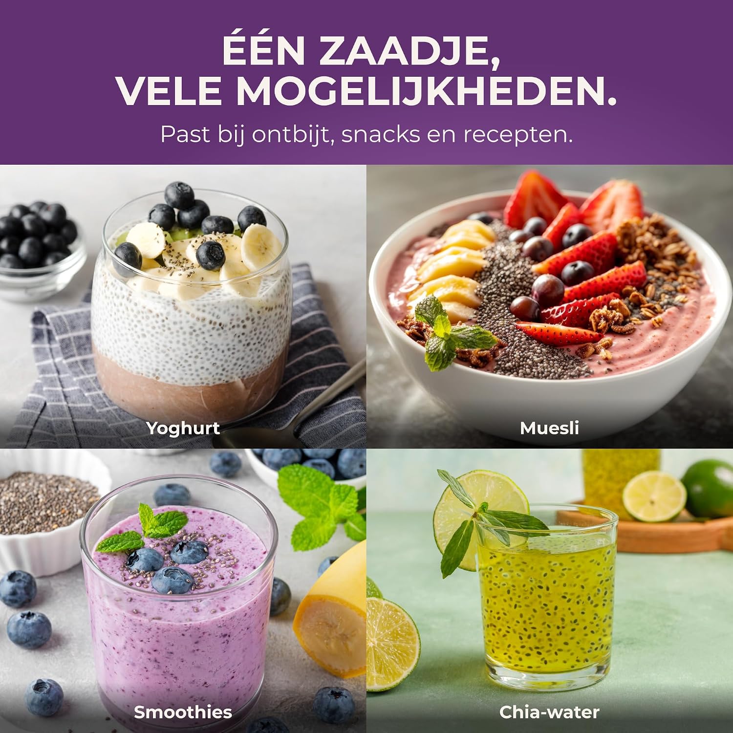 Detalle de RheinNatur biologische chiazaden 1 kg – 100% biologisch voor ontbijt en salades