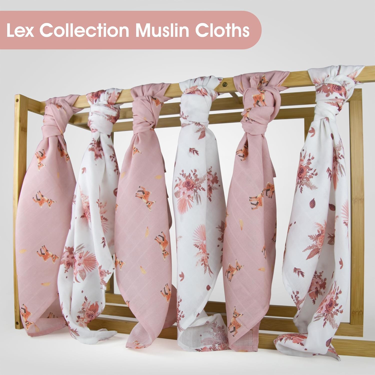 Detalle 2 de Lex Collection Large Muslin Cloths 70 x 70 cm 🧣