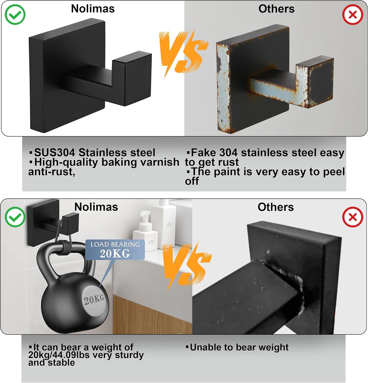 Detalle 1 de Nolimas Stainless Steel Towel Hook