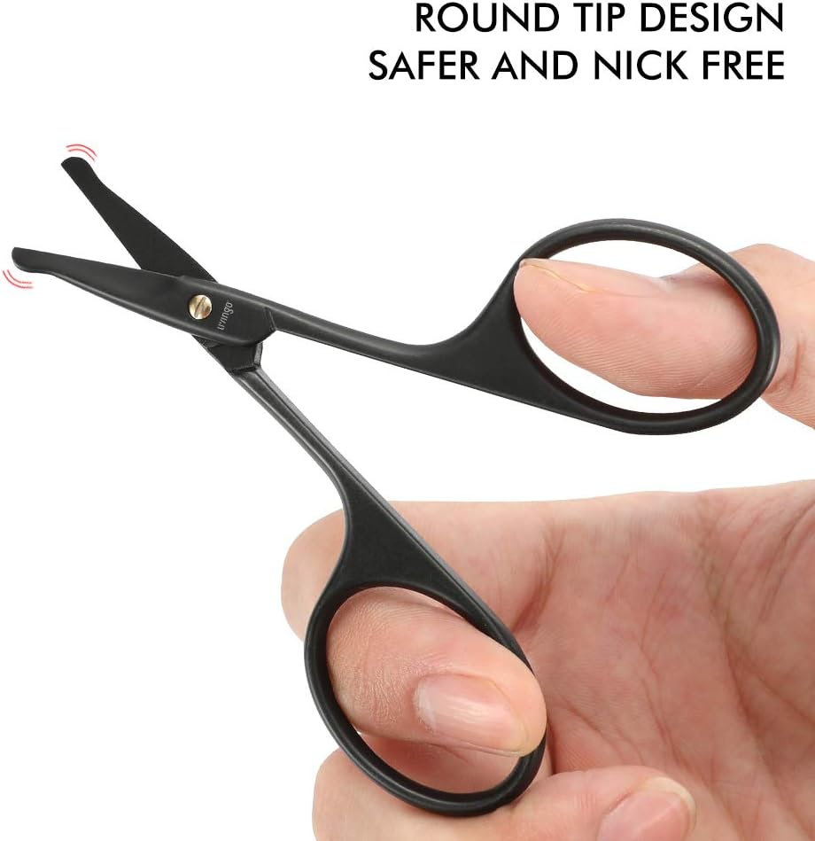 Thumbnail 4 de LIVINGO Forbici da Barba e Baffi 4,5 cm: precisione in viaggio, punta arrotondata e kit completo