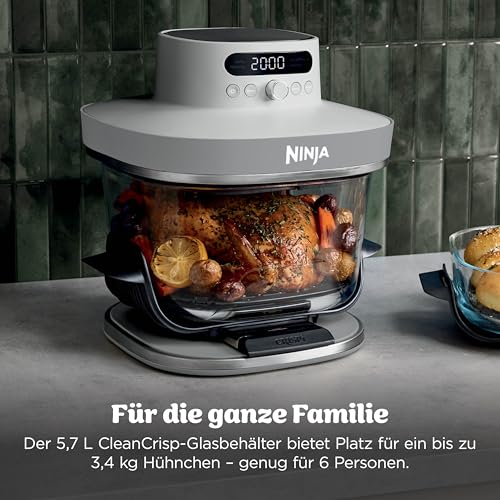 Thumbnail 6 de Ninja CRISPi PRO XL Glas-Heißluftfritteuse (Air-Fryer) Weiß AS090EUWH – 5,7 L, PFAS-frei