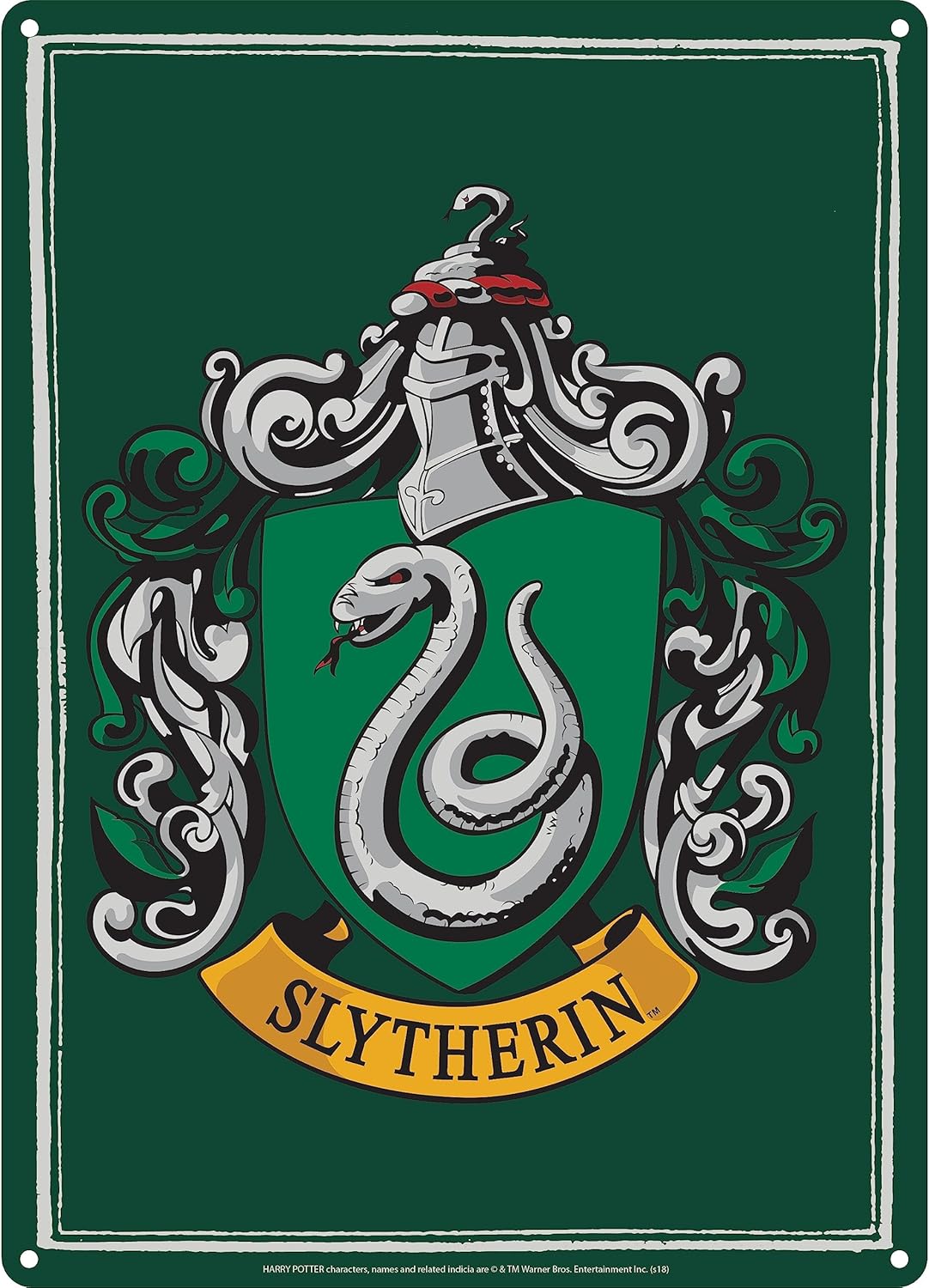 Thumbnail 1 de Half Moon Bay | Slytherin Metal Wall Art – Official Harry Potter Tin Sign (A5, 15 x 21 cm)