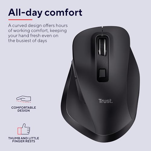 Thumbnail 6 de Trust Fyda Mouse Wireless Ricaricabile: ergonomia, libertà e DPI regolabili in un mouse sostenibile