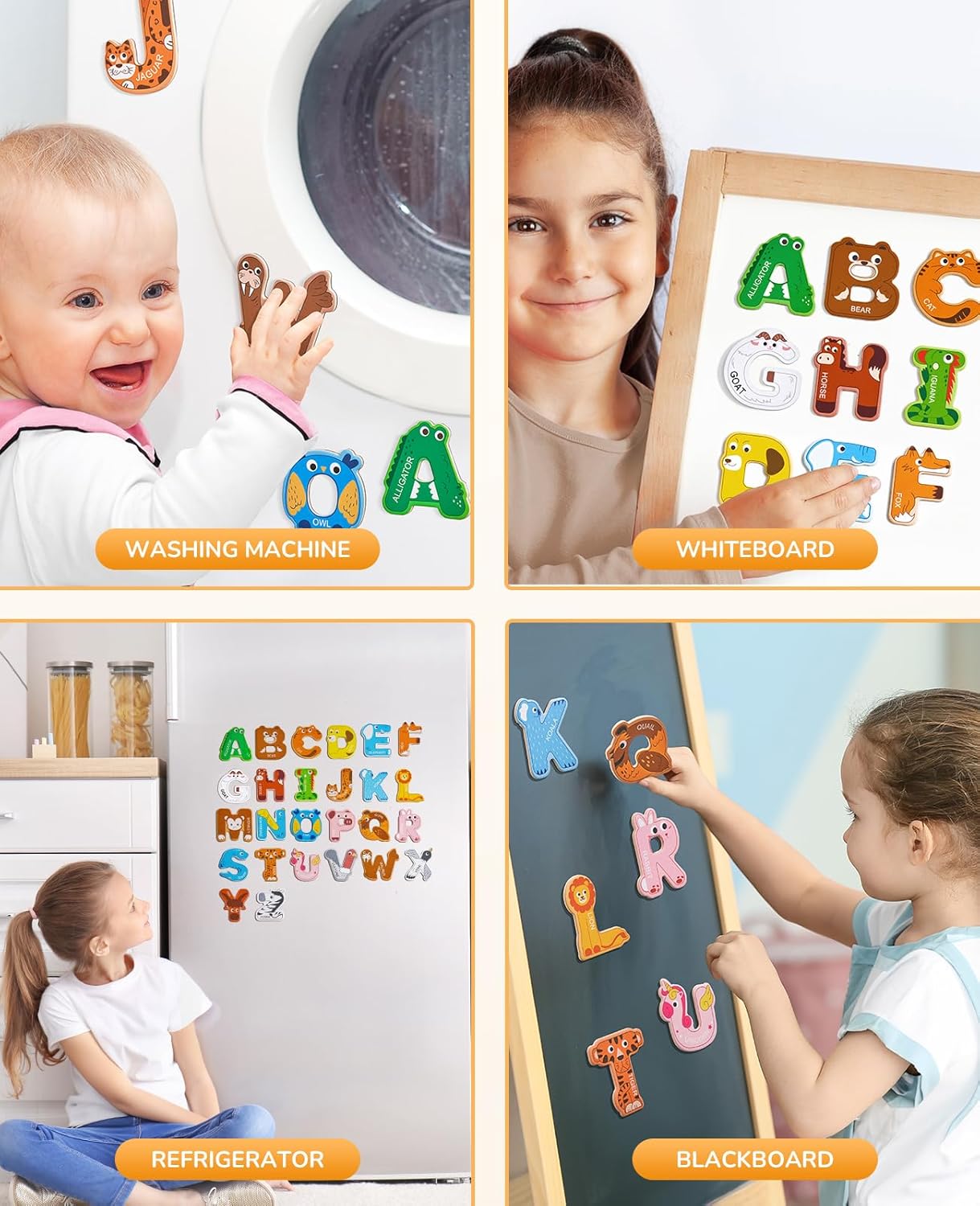 Thumbnail 5 de JoyCat Wooden Thick Alphabet Magnets (26 Uppercase Letters) for Toddlers Ages 2+