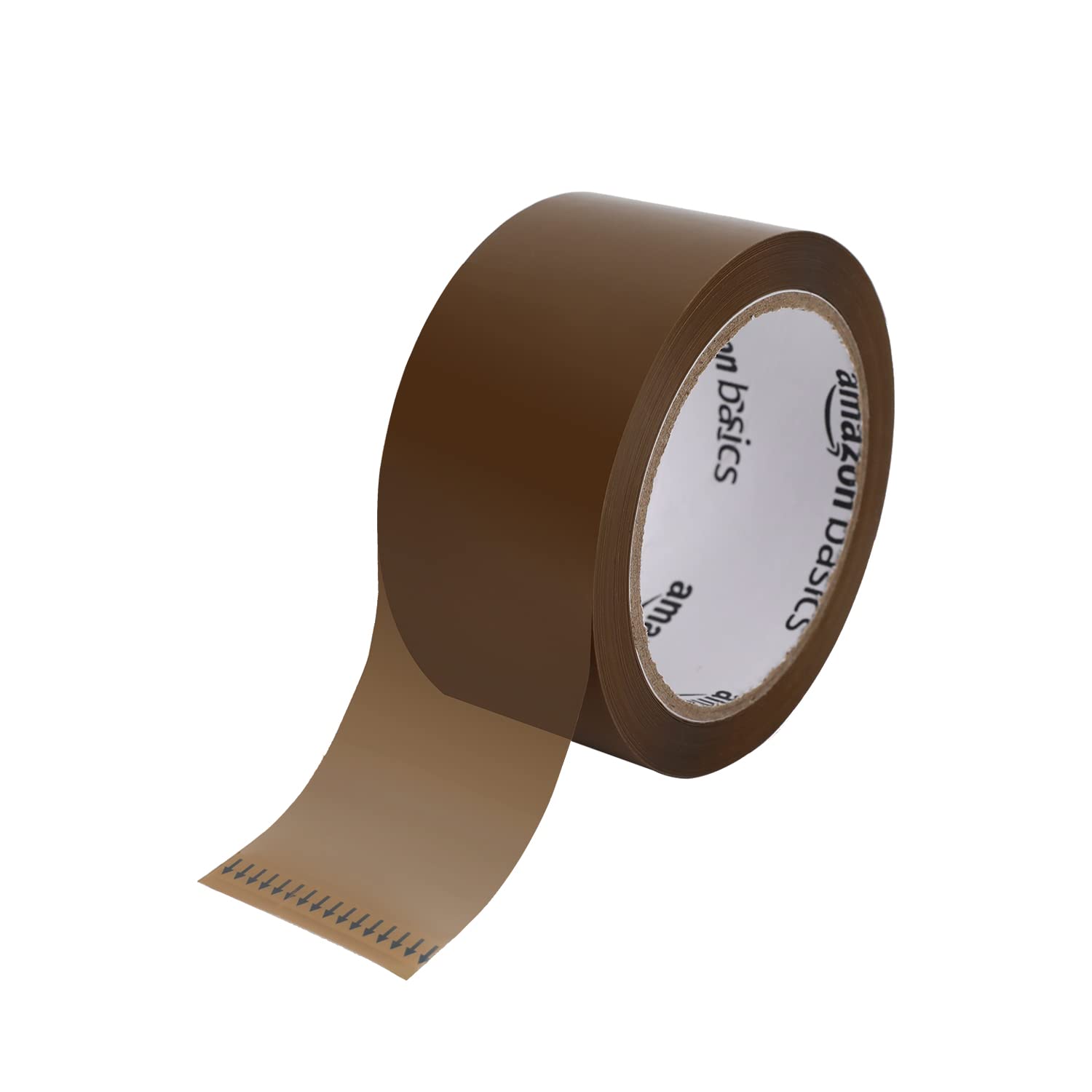 Detalle de Amazon Basics Paketband 48 mm x 66 m, 0.046 mm Dicke, Braun – 6 Rollen