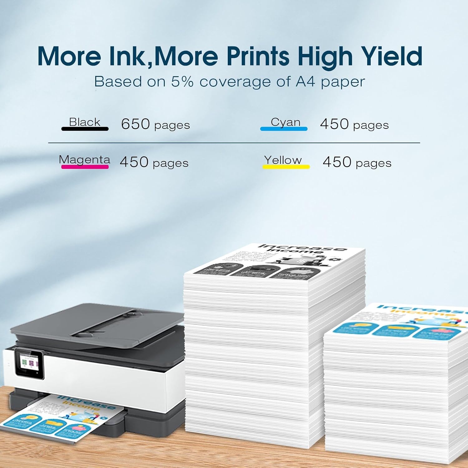 Thumbnail 2 de JANMORE 67XL Black and Tri-Color Ink Cartridge Combo, High-Yield