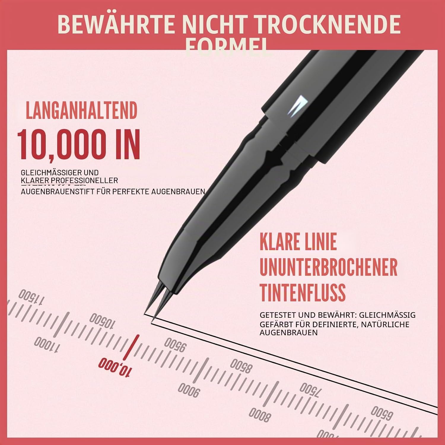 Detalle de iMethod Curved Microblading Augenbrauenstift – 2-in-1 gebogener Stift mit feiner Pinselspitze