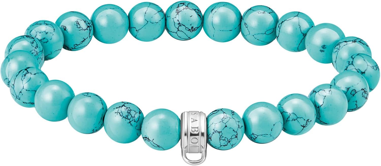 Thumbnail 3 de THOMAS SABO Armband mit türkisfarbenen Beads und CHARM CLUB Logo-Ring (recyceltes 925 Silber)