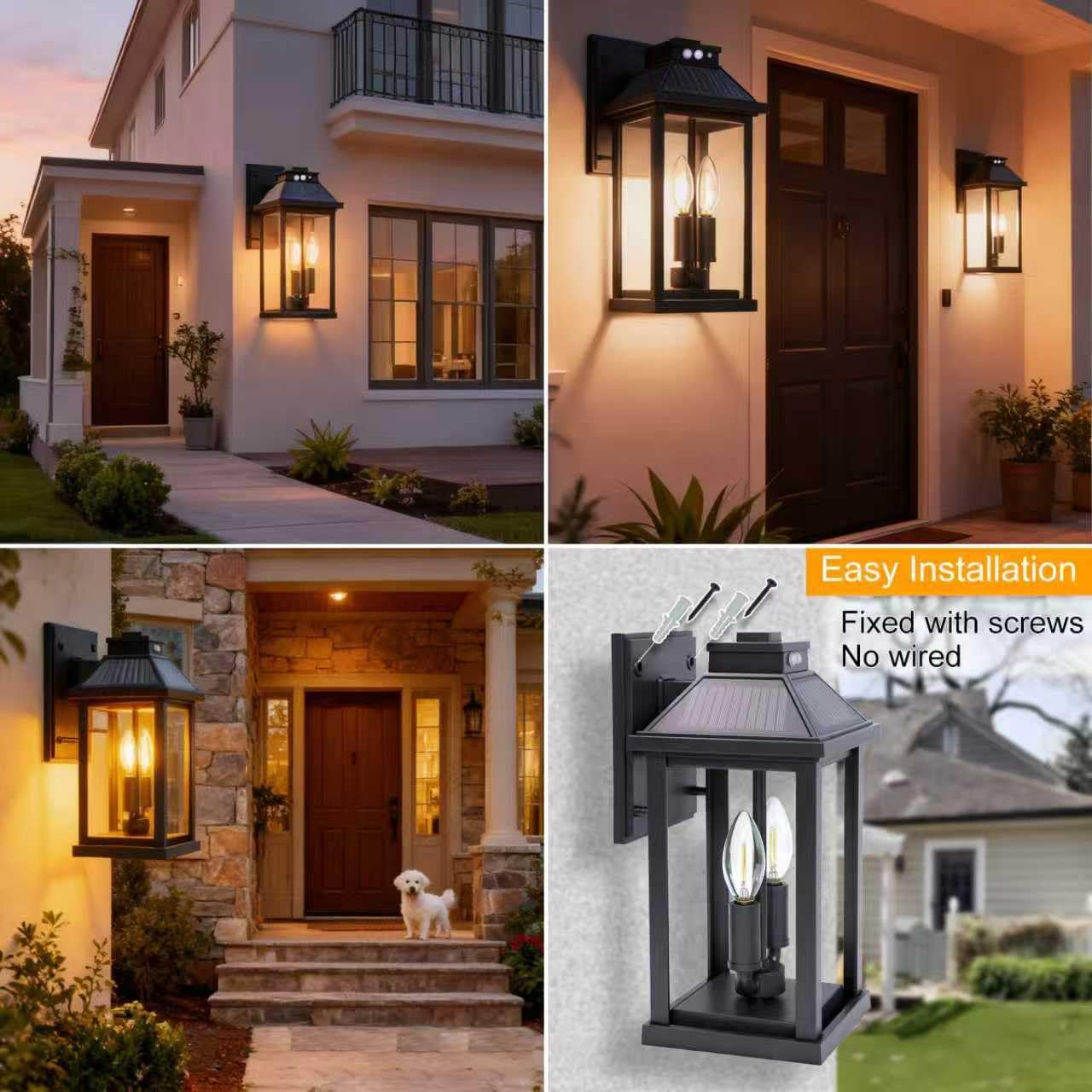Thumbnail 6 de Moodyfei XHY-2601 Solar Wall Lantern with Motion Sensor, 3 Modes, 600 lm