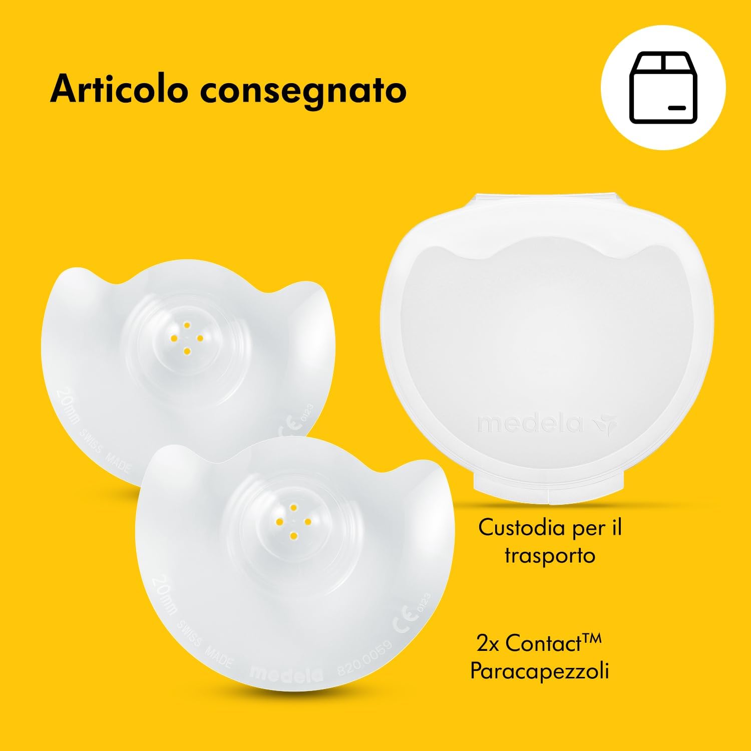 Thumbnail 2 de Medela Paracapezzoli Contact in Silicone 20 mm (2 pezzi) con Custodia – protezione e comfort per l’allattamento