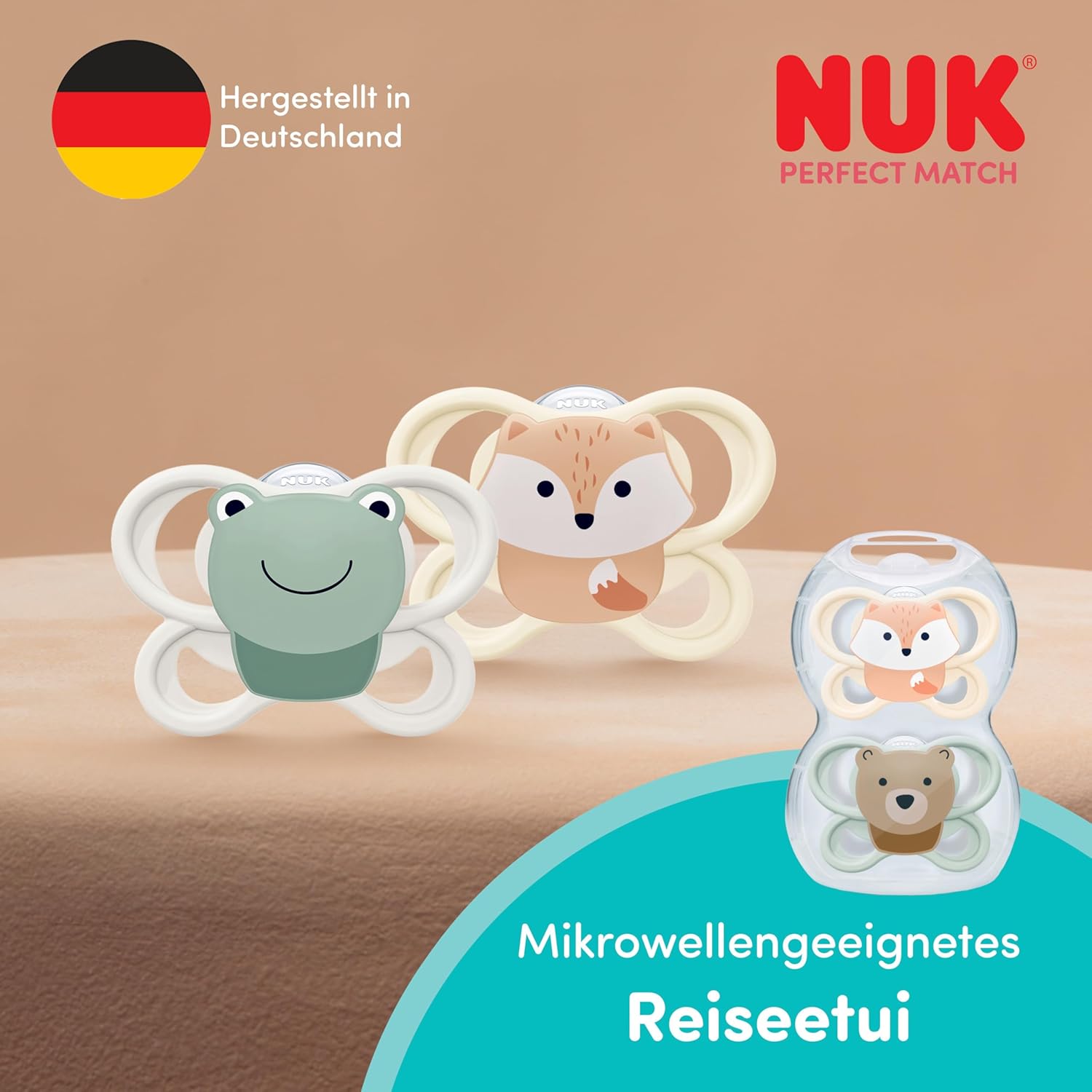 Thumbnail 6 de NUK Perfect Match Air Day & Night Schnuller 0–6 Monate – 4er-Set, Leuchtend & luftzirkulierend