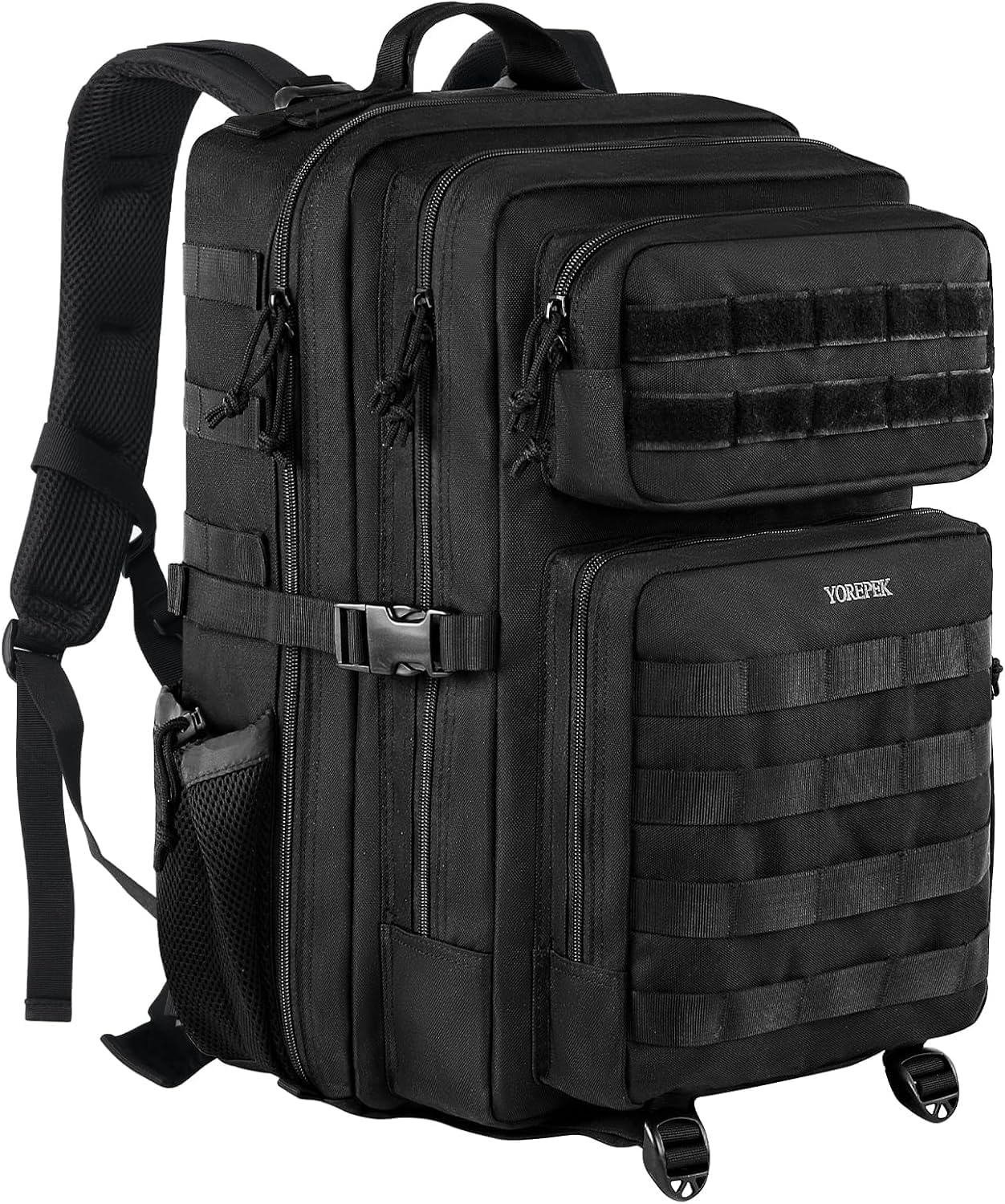 Detalle de YOREPEK Militär Rucksack 40L Schwarz