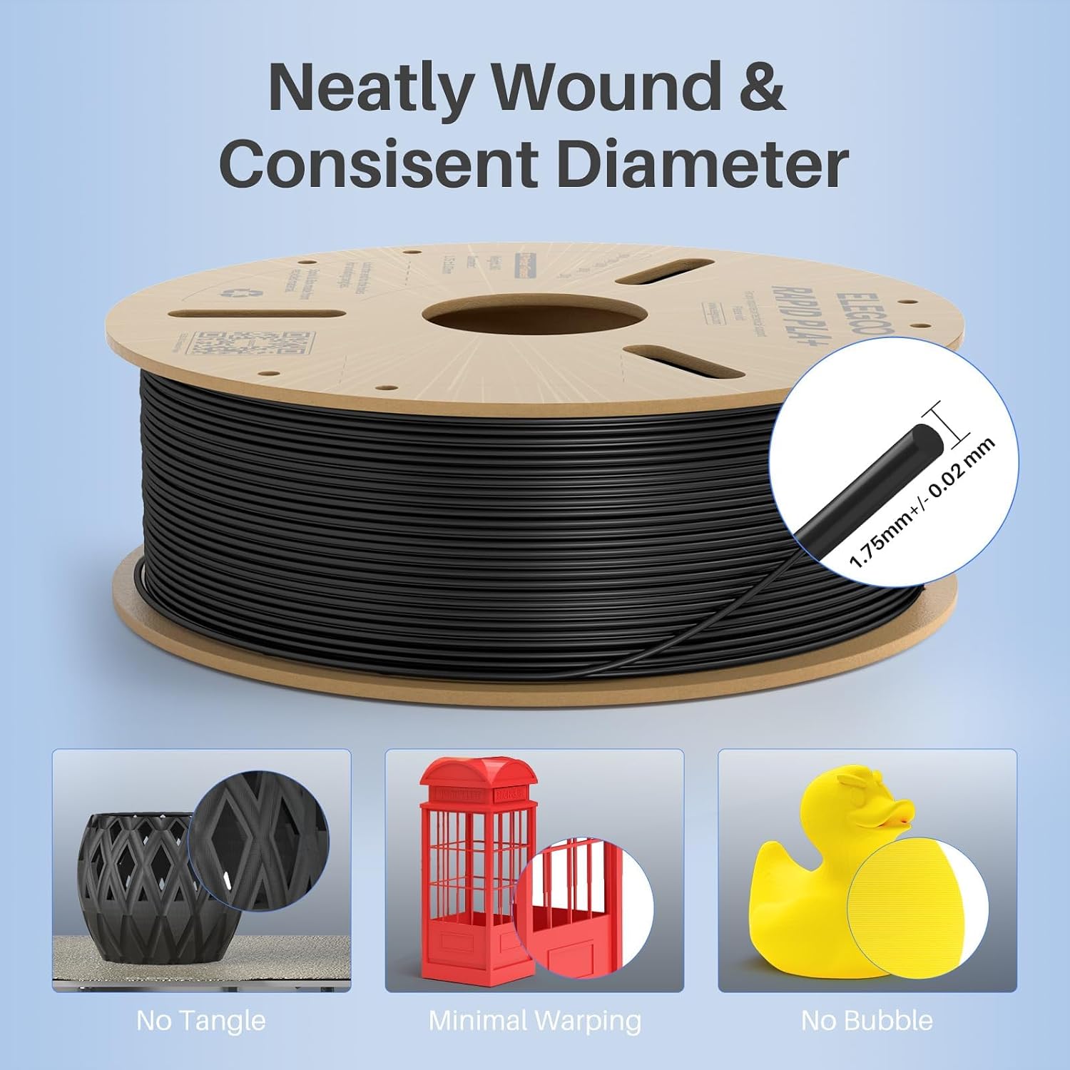 Thumbnail 4 de ELEGOO Rapid PLA Plus Filament 1.75mm 1kg