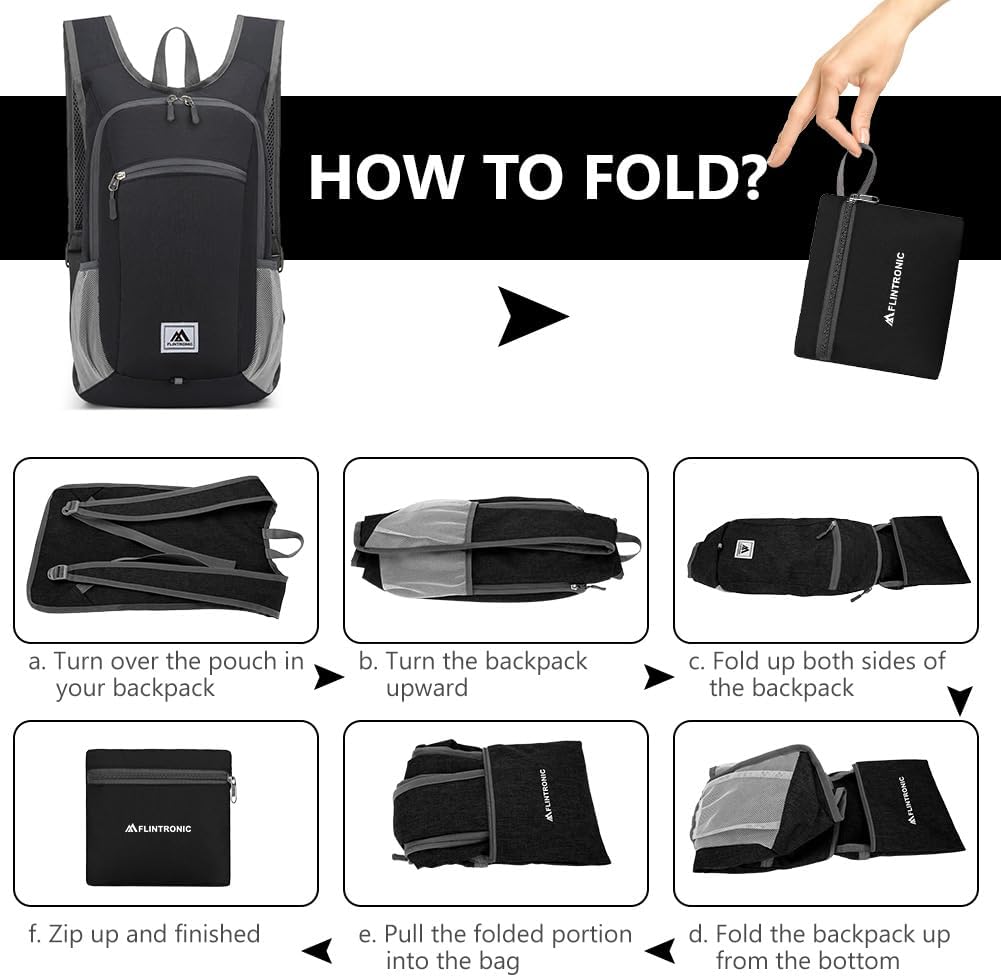 Thumbnail 5 de flintronic Foldable Backpack 16L packable rucksack