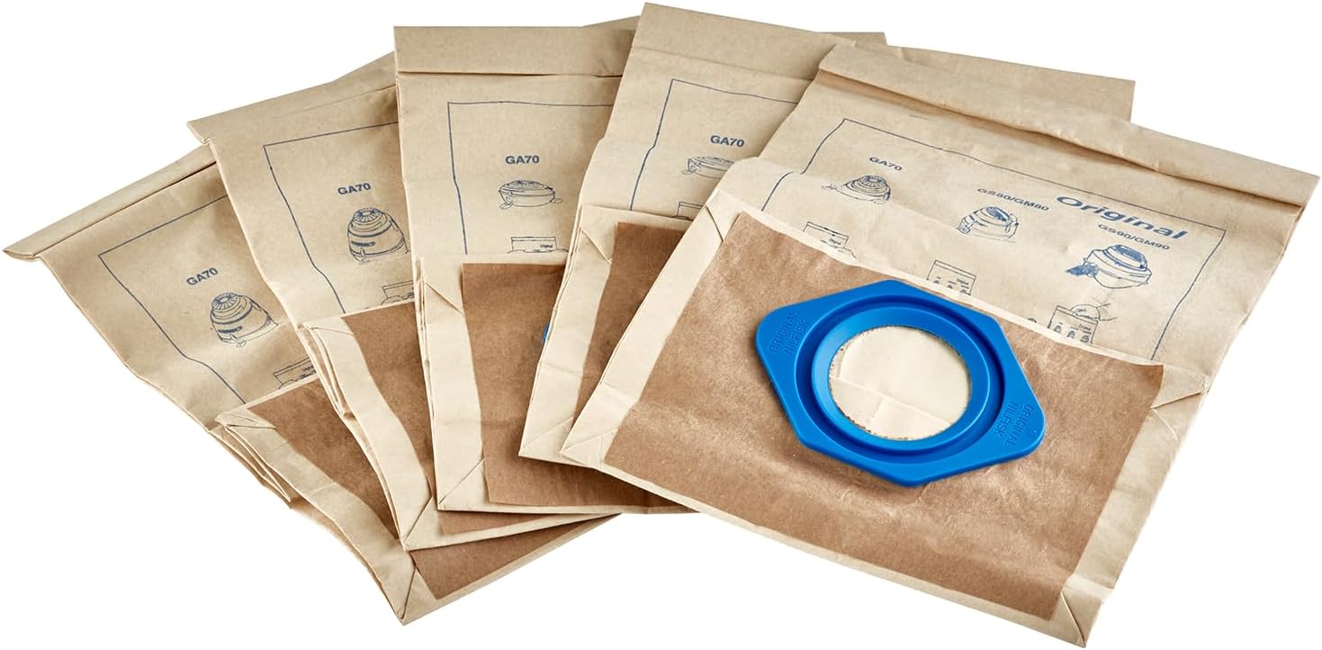 Detalle de Nilfisk 82095000 Original Vacuum Cleaner Bags, 6.5L, Pack of 5