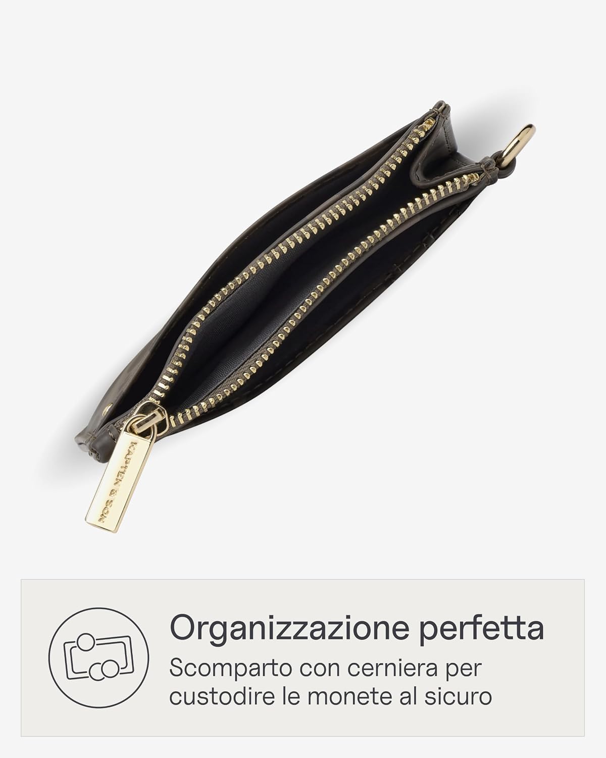 Thumbnail 2 de Kapten & Son Porta carte di credito con scomparto per monete, Leone marrone scuro – Einheitsgröße
