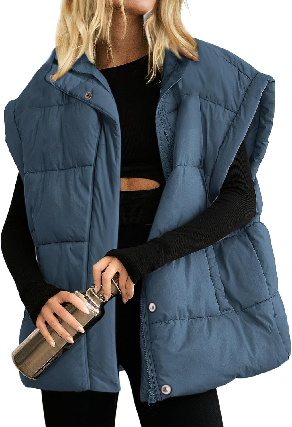 Thumbnail 6 de Songling Oversized Puffer Vest Quilted Warm Coat