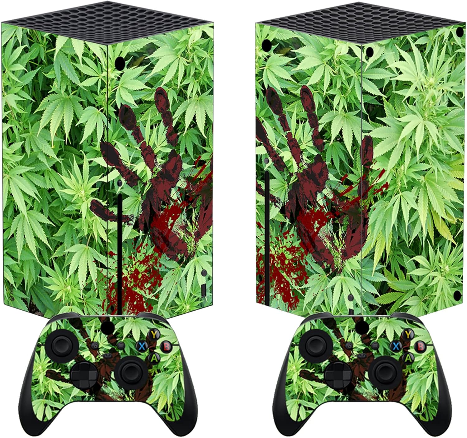 Thumbnail 6 de playvital Purple Deep Space custom vinyl skins for Xbox Series X (console + controller decals)