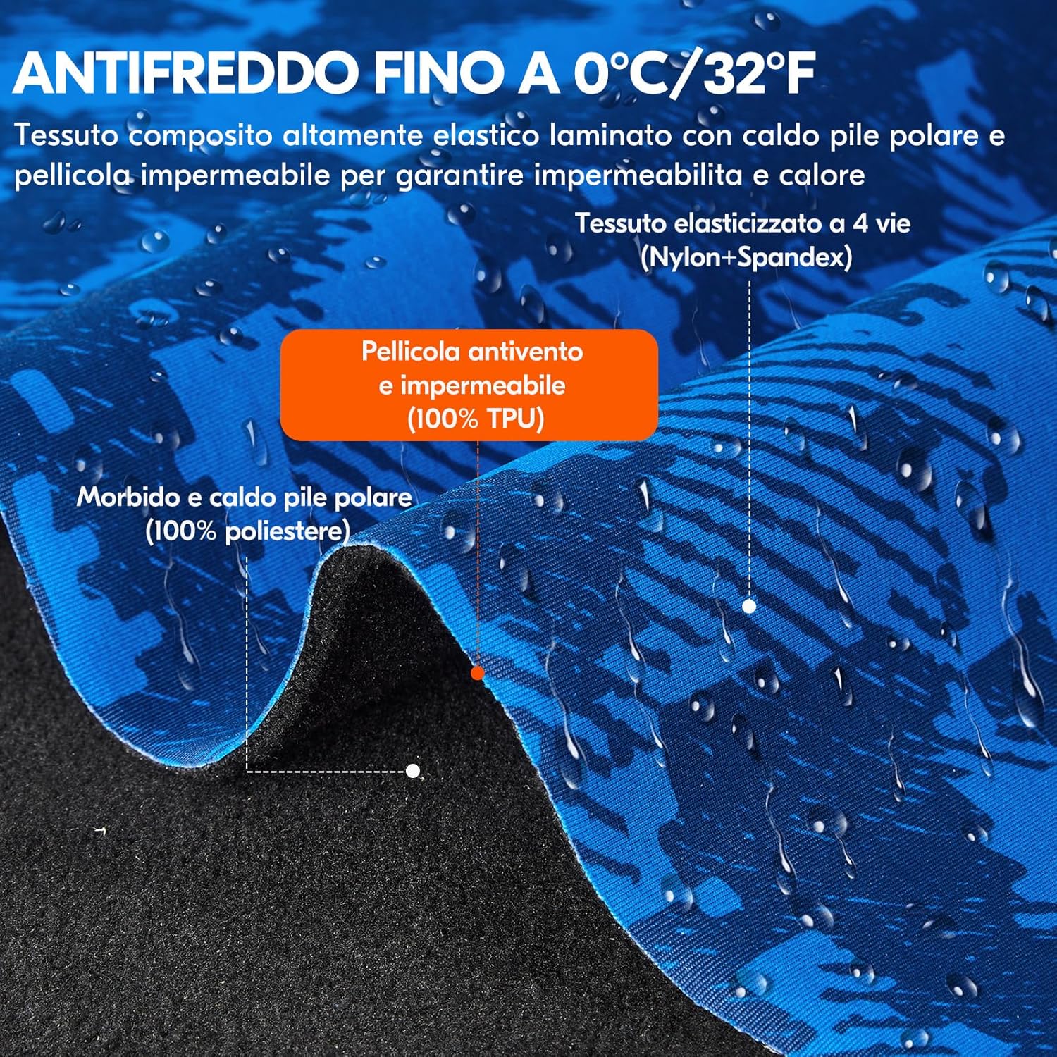 Thumbnail 4 de Vgo... Guanti da lavoro invernali impermeabili, palmare in pelle antiabrasiva e touchscreen (fino a 0°C)