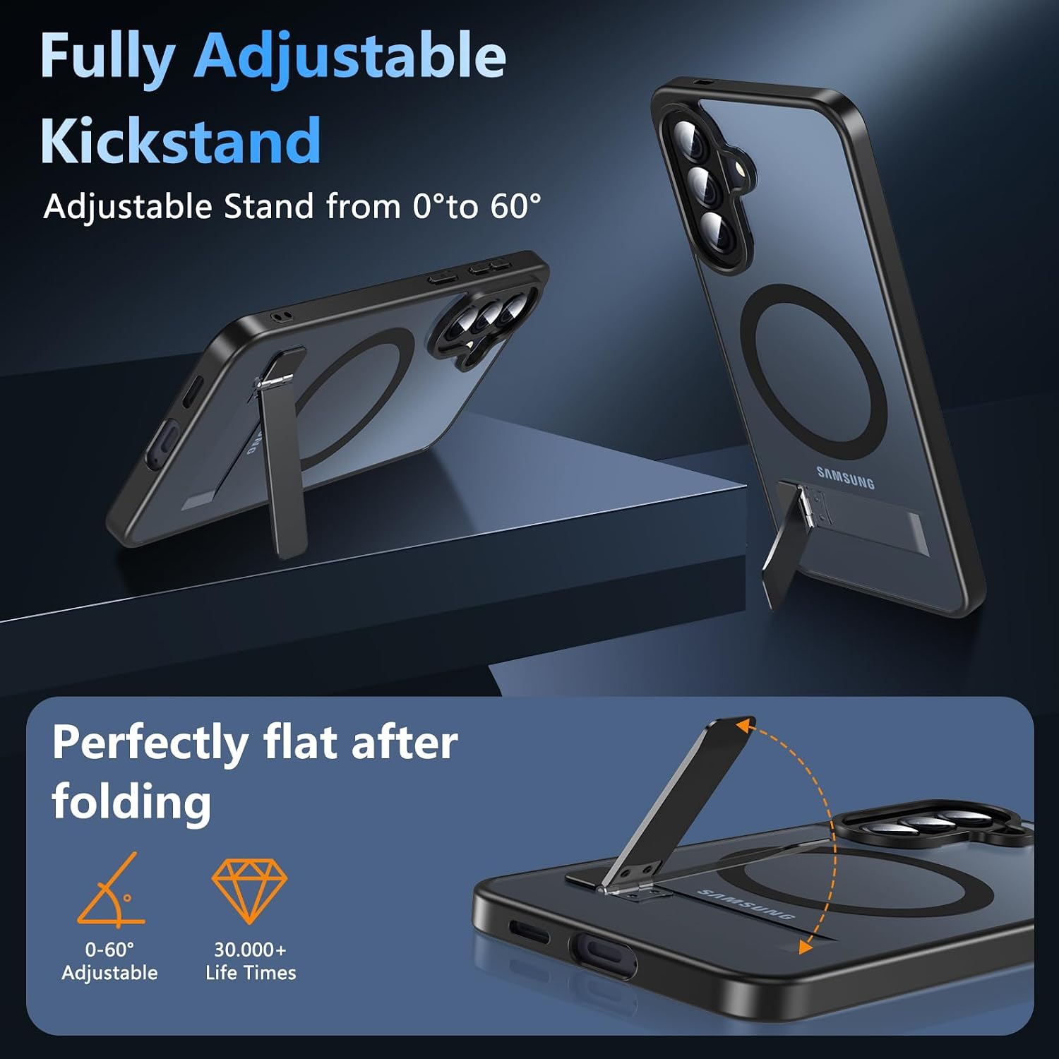 Detalle 2 de OWKEY Samsung Galaxy A57 5G Hülle mit Ständer