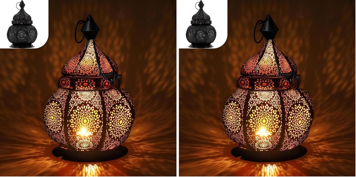 Thumbnail 3 de Gadgy Lampada Orientale in Metallo 26 cm con effetto ombra
