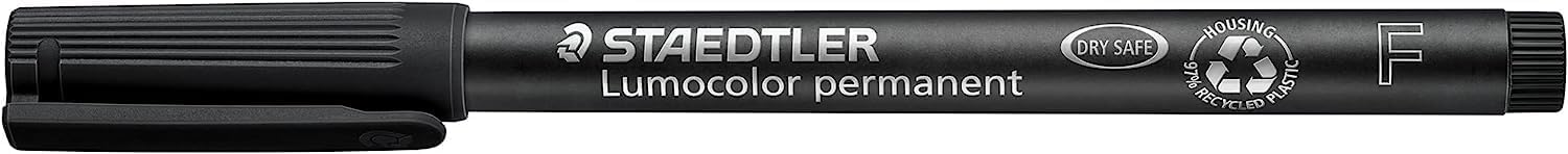 Detalle de Staedtler 318 WP4 Etui de 4 Feutres Pointe 0,6 mm Assortis – Noir, Bleu, Vert, Rouge