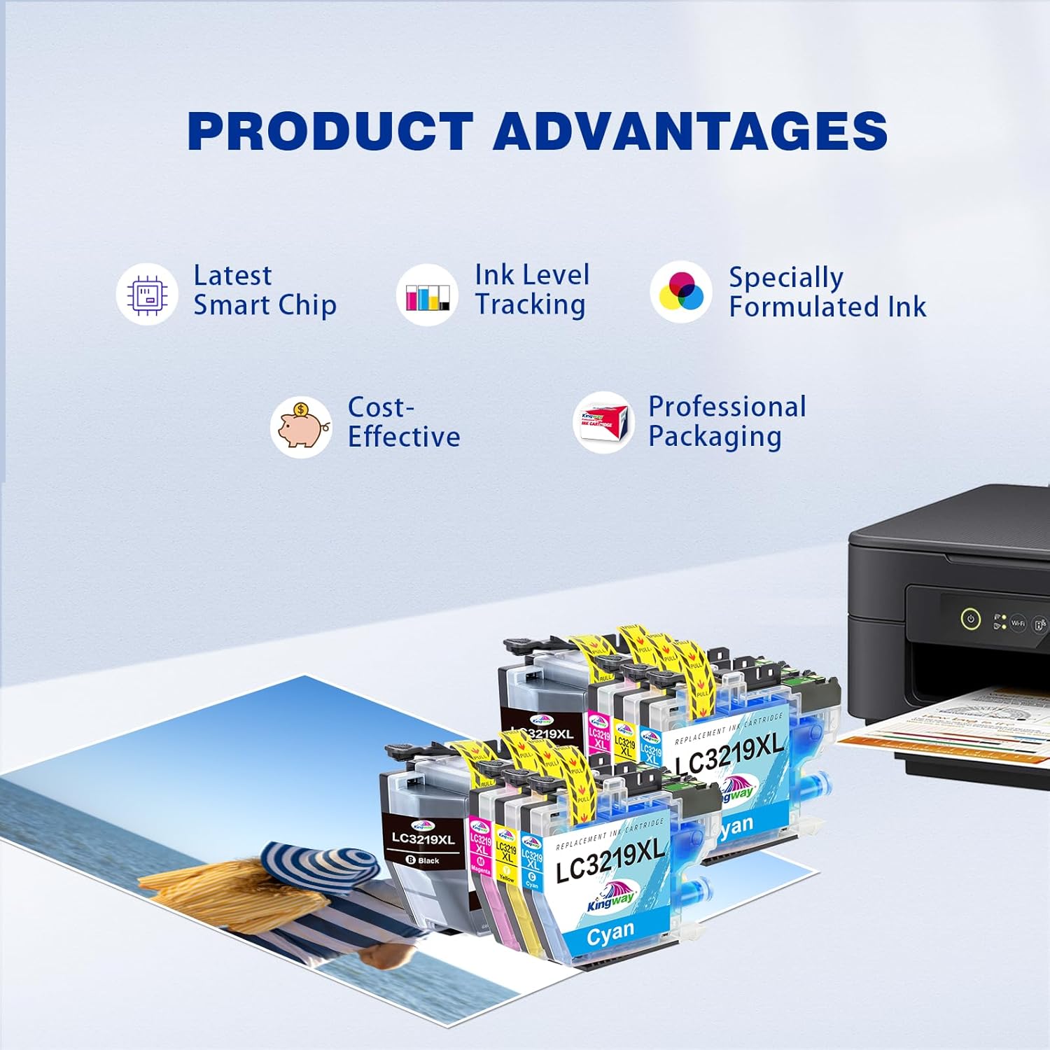 Thumbnail 4 de KINGWAY LC3219XL 8‑Pack Ink Cartridges 🎨