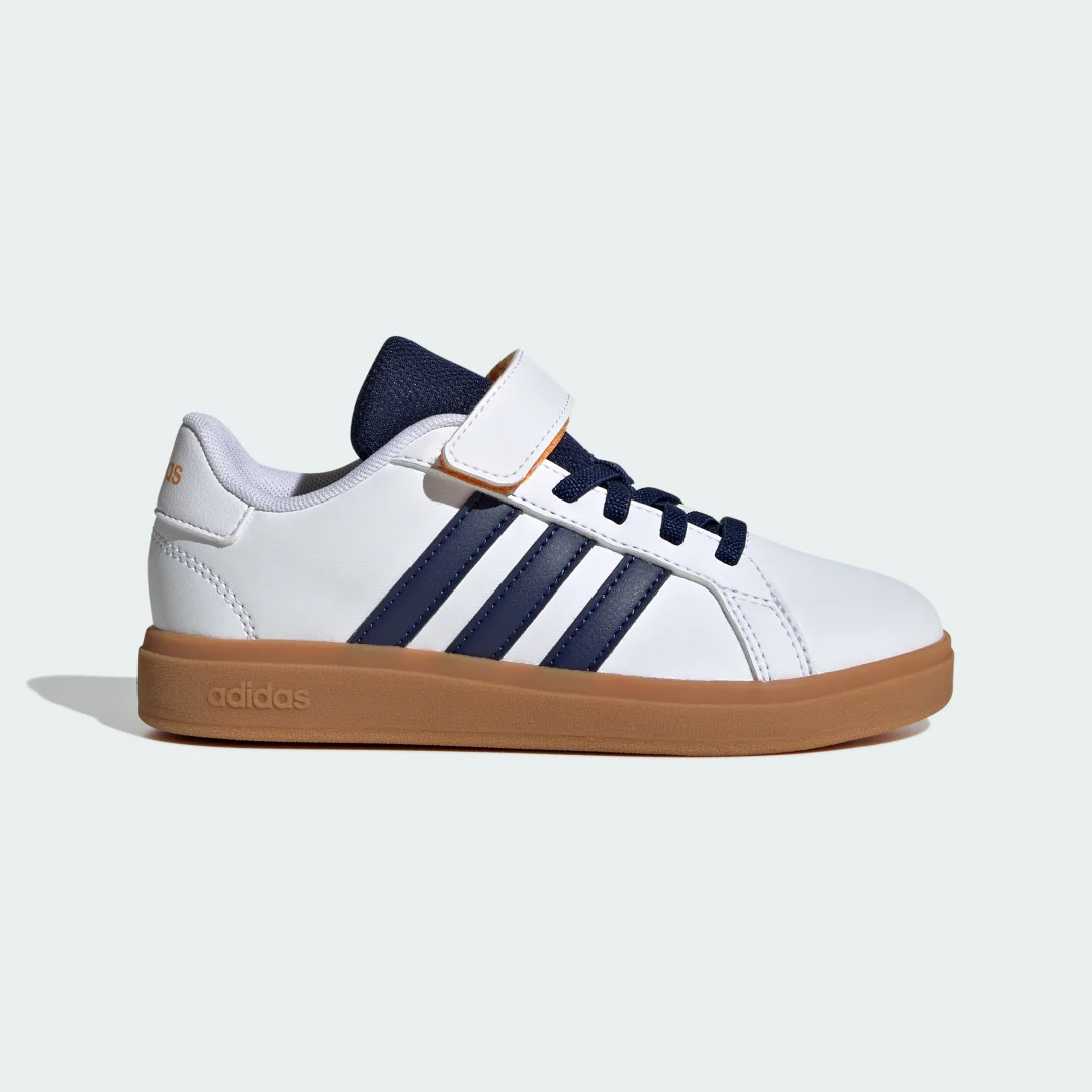 Detalle de Adidas Grand Court 2.0 Niños — zapatilla blanca clásica para el día a día